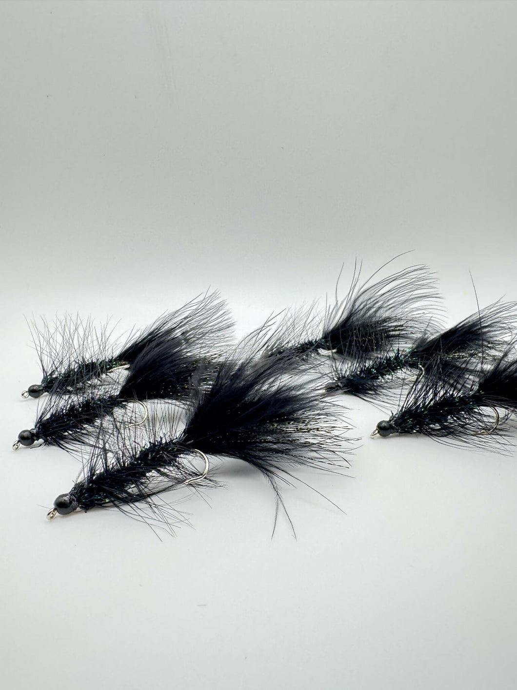Wooly Buggers- Set of 6-All Black