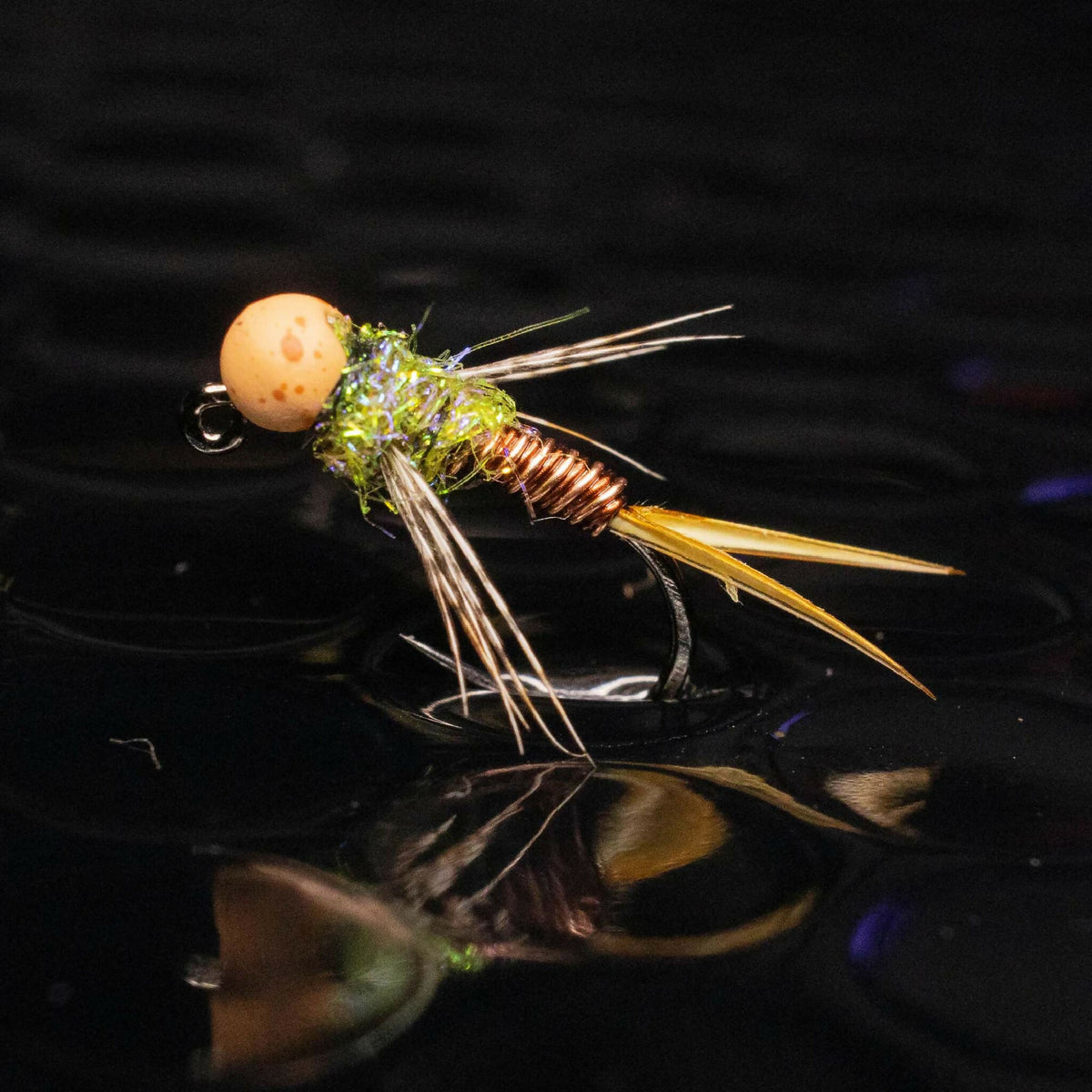 3 Copper john + 1 FREE random fly — Tungsten jig euro stonefly flies ...