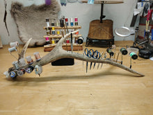 Load image into Gallery viewer, Custom, handmade Elk Antler Fly Tying Tool Caddy