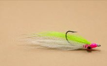Load image into Gallery viewer, Custom Hand Tied Clouser Minnow. Tied on a 2/0 stainless steel hook.