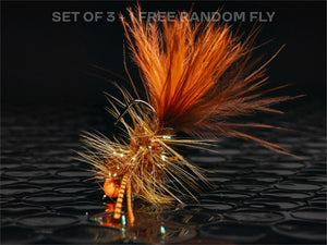 3 woolly buggers + 1 FREE random fly