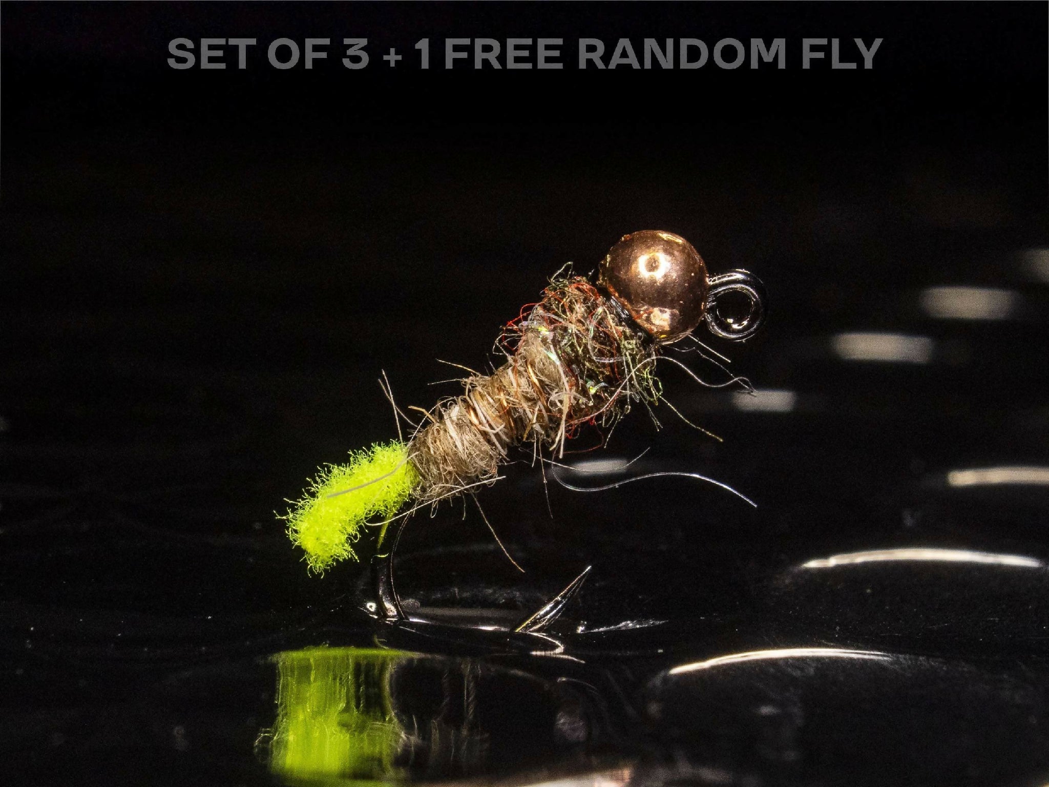 3 hot spot caddis + 1 FREE random fly — Tungsten bead head euro nymph ...