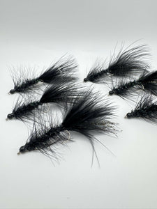 Wooly Buggers- Set of 6-All Black
