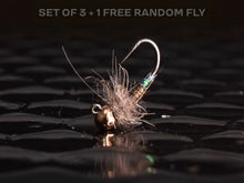 Load image into Gallery viewer, 3 peeping caddis + 1 FREE random fly