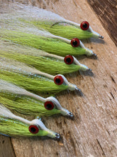 Load image into Gallery viewer, Clouser Minnow - Chartreuse &amp; White (6 pk)